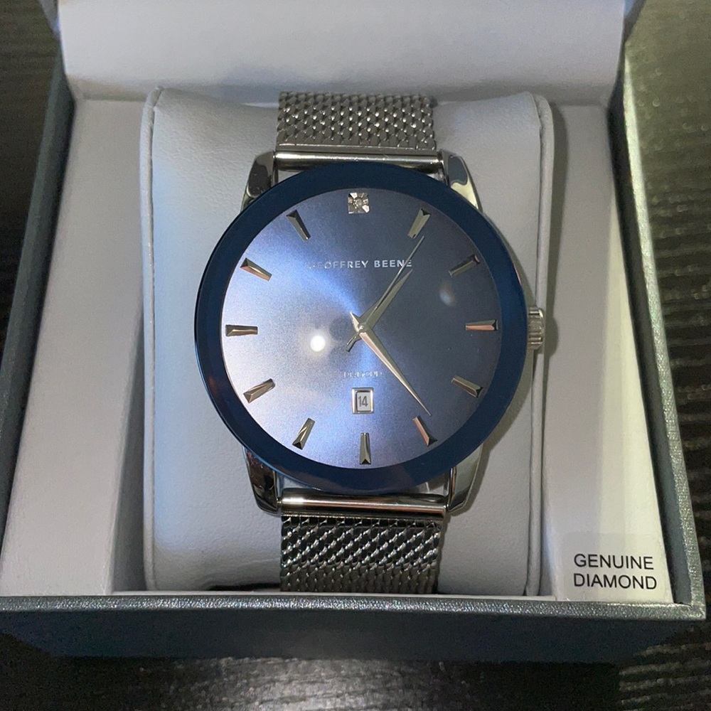 Geoffrey Beene Men’s Watch Genuine Diamond Collection